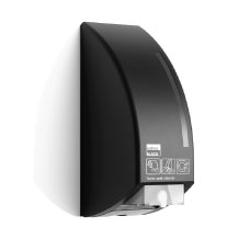 Satino Black toiletbrilreiniger dispenser, gerecycled kunststof, mat zwart. 